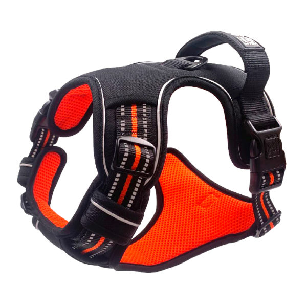 Orange Hiking Harness • durable and adjustable dog harness