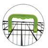 Coloured Wire Crate - Green - Image 3