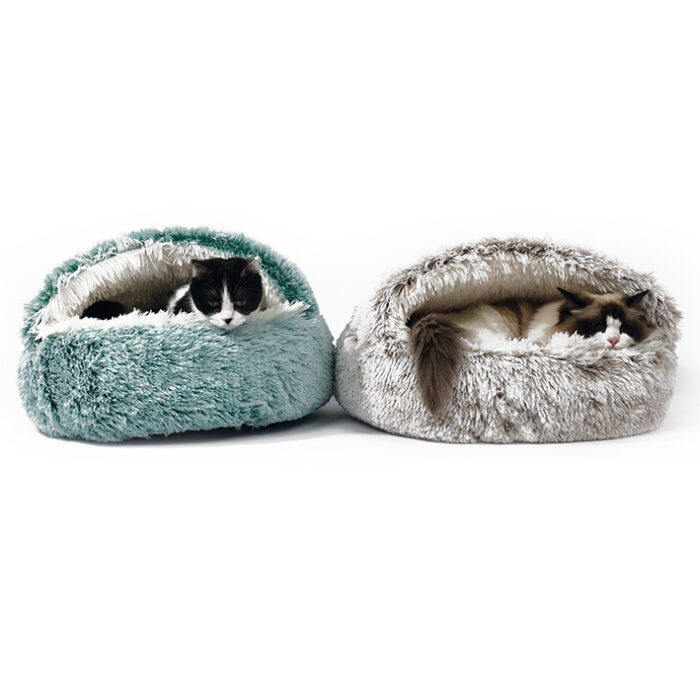 web_0055_M-PETS_20303199_20303299_SNUGO ECO bed_Product_1_with cats