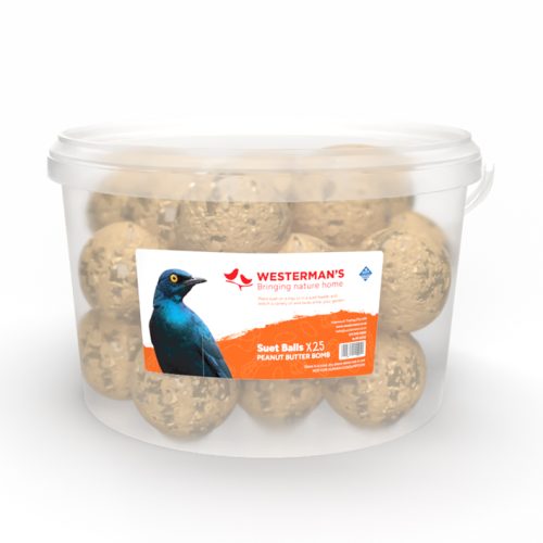 Westerman's 25 x Mini Peanut Suet Snack Ball Tub
